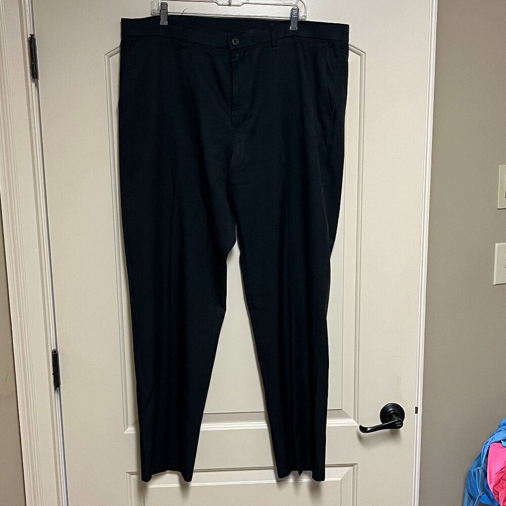 Haggar H26 Men's Flat Front Black Pants Size 40 X 32